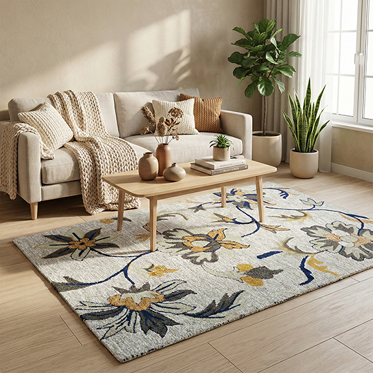 Grey Vine Garden Carpet