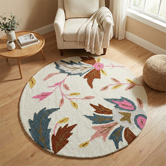 Blossom Grace Round Wool carpet