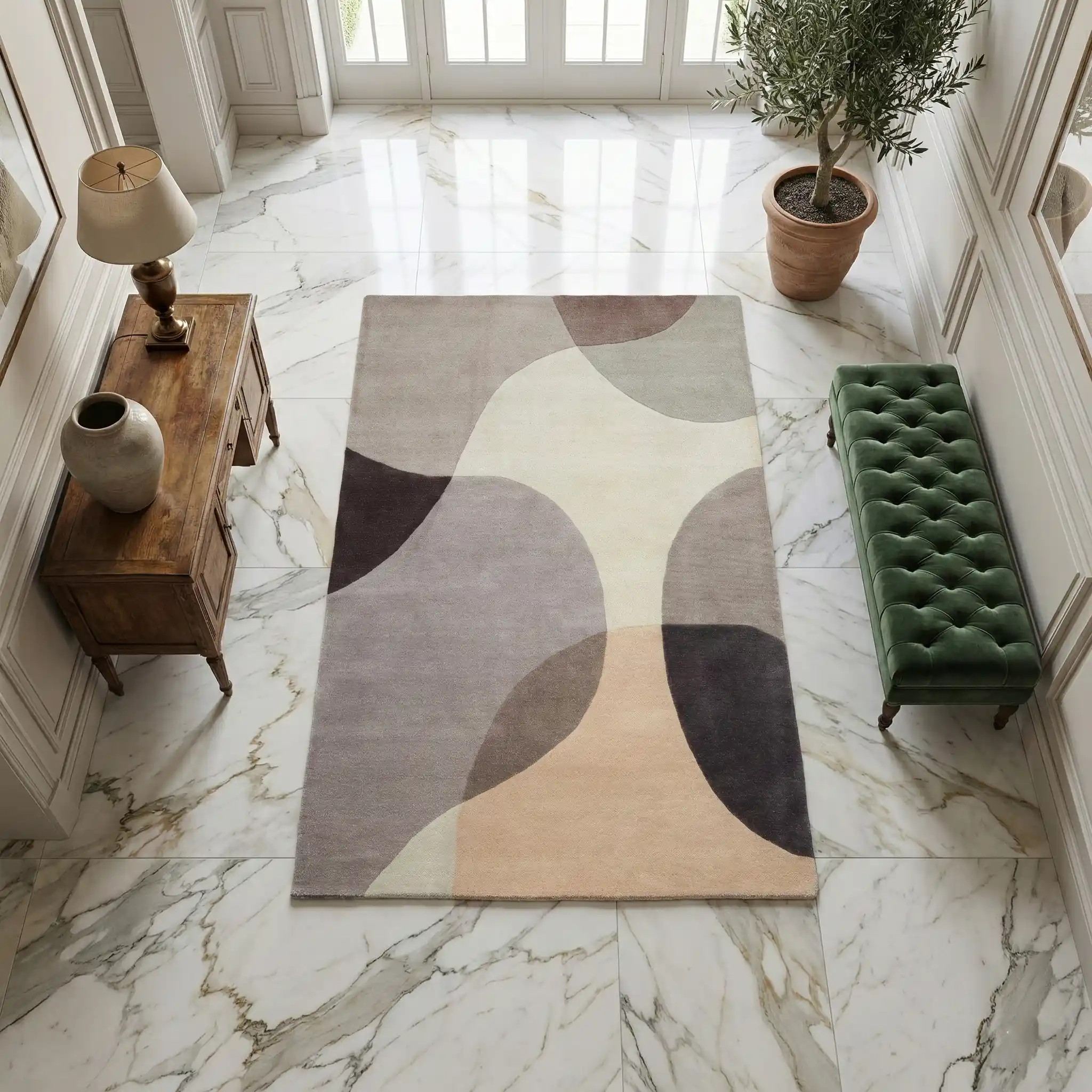 Earth Tone Organic Woolen Carpet