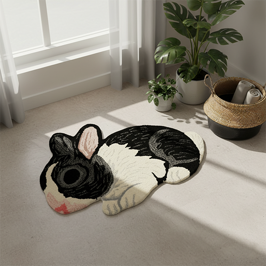 Cozy Bunny Woolen Doormat